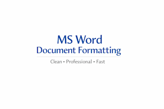 format, clean and design your ms word document professionally