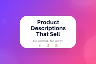 write SEO product descriptions that sell