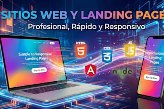 creo tu landing page o sitio web profesional y responsivo