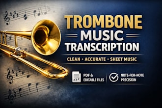transcribe trombone music into clean, accurate sheet music