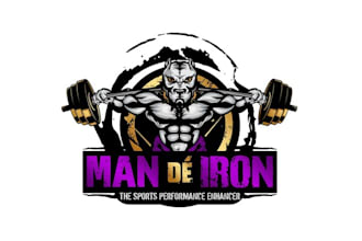 design greatest gym fitness logo with t shirt brand