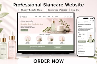 do skin care website skincare shopify store beauty website cosmetics store spa
