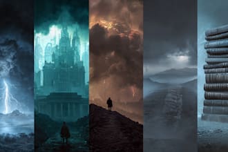 design fantasy, sci fi, horror and dystopian book cover art