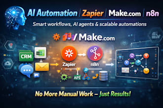build ai automation zapier workflows n8n automations ai agents and make com