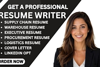 write ats supply chain, warehouse, procurement, logistics and executive resume