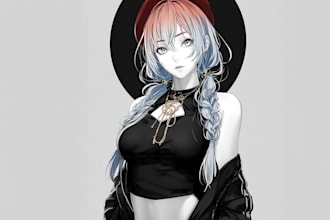 draw anime character fullbody in portrait or landscape