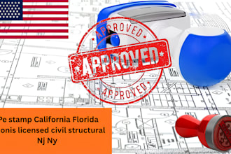pe stamp california florida illionis licensed civil structural nj ny