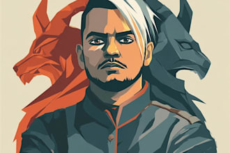 design vector portrait illustration from any photos