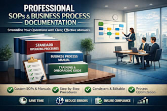 write professional sops, business process manuals, and operations documentation