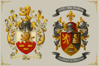 design a luxury heraldic logo or coat of arms emblem