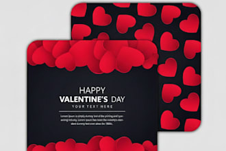 create custom valentines day cards and couple illustration