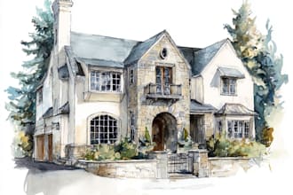 create home portrait watercolor art from photo