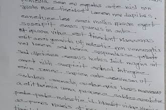 write neat, professional handwritten notes, documents
