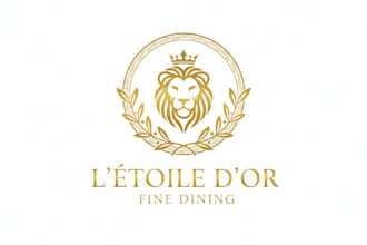 design an elegant and luxurious restaurant logo for fine dining brands