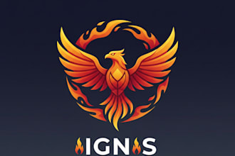 design a powerful and iconic phoenix logo for your brand