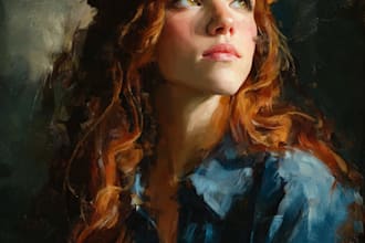 unique oil painting portrait