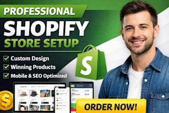 build shopify store, design or redesign shopify website, dropshipping store