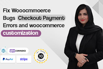 fix woocommerce bugs, checkout, payment, cart errors within hours