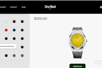create a realistic 2d watch configurator using kickflip