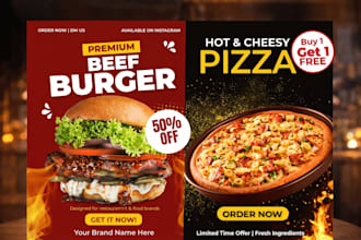 design professional food posters and instagram ads