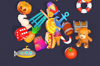 create stylized, low poly models, game props or asset packs