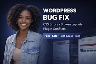 fix, solve wordpress webiste issues, fix wordpress errors, bugs, woocommerce fix