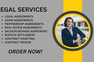 draft lease agreements, rental contracts, mous, and partnership documents
