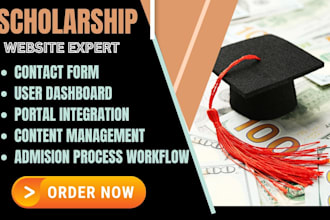 build scholarship education study abroad admission link building tuition website