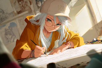 anime character, fanart, and original character