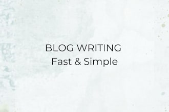 write simple and clear blogs for websites or personal use