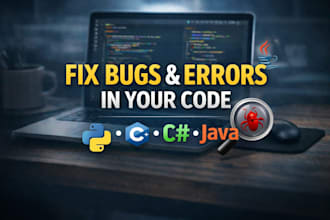 fix bugs and errors python java cs code