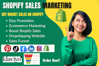 boost shopify sales shopify dropshipping ecommerce ads marketing etsy promotion