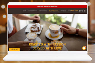 design private label coffee store branded cafe website green tea beverage matcha