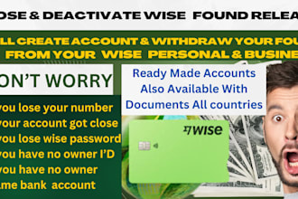 create business personal wise account and released your blocked founds