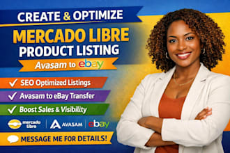 create optimize mercado libre marketplace product listing avasam to ebay