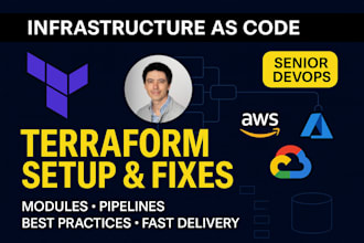 write and apply terraform or terragrunt for your cloud infrastructure