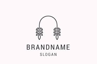create elegant minimalist line art logo design