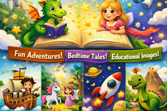 create detailed illustration prompts for childrens books