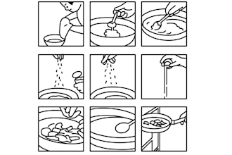 do step by step instruction manual design and line art illustration