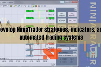 develop ninjatrader strategies, indicators, automated trading systems