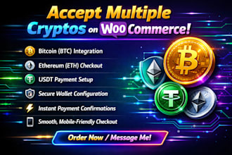 integrate bitcoin, ethereum, usdt crypto payments into your woocommerce store