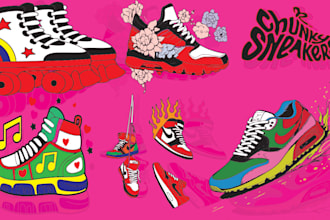 design custom sneaker logo for your store or brand