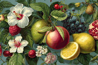 draw a digital illustration of any fruit, plant, flower etc