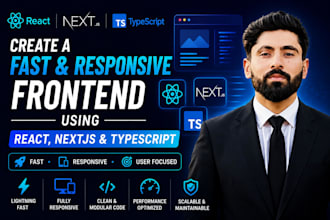 develop high performance react nextjs typescript website