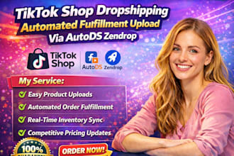 setup tiktok shop dropshipping automated fulfillment upload via autods zendrop
