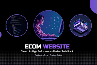 build a responsive fullstack ecom website for your bussiness