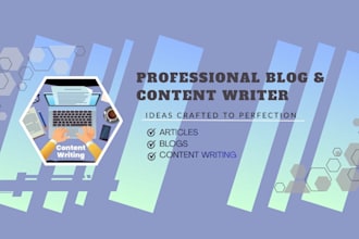 write SEO optimized blog content for your blogs