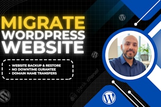 migrate, transfer, backup, move, restore wordpress website