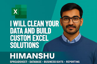 clean your data and build custom excel solutions