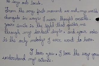 write beautiful cursive letters and greeting cards for you